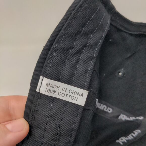 Crumbl Slideback Hat Black One Size Adjustable Vented Holes 6 Panel Cotton - Picture 8 of 8